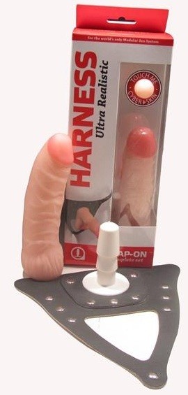 Страпон Харнес в подарочной упаковке Неоскин купить со скидкой в секс шопе  Страпоны  Трусики с насадками