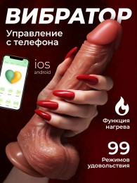 Реалистичный вибратор с приложением L 17,5 см, D 4 см