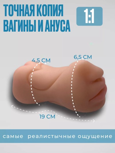 Мастурбатор для реалистичного секса и минета 3 в 1 - Мастурбатор для реалистичного секса и минета 3 в 1