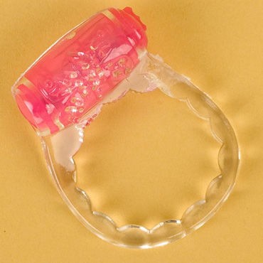 Эрекционное виброкольцо "ToyFa", прозрачное - Эрекционное виброкольцо "ToyFa", розовое