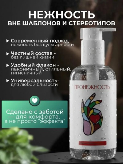 Гель-смазка интимная на водной основе с пантенолом и алоэ 250мл - Состав геля-смазки: вода, алоэ, пантенол, глицерин