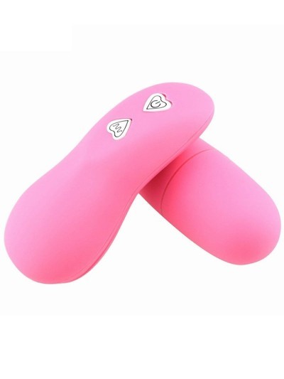 Реалистичный фаллоимитатор "Bioclon" и виброяйцо  - Виброяйцо водонепроницаемое в розовом цвете с регулируемой вибрацией