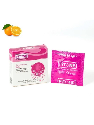 Презервативы ребристые с Апельсином FitOne Premium 3 шт. - Презервативы ребристые с Апельсином FitOne Premium 3 шт.