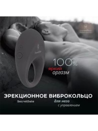 Эрекционное водонепроницаемое виброкольцо с управлением