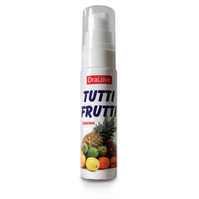 Съедобный лубрикант "TUTTI-FRUTTI Тропический вкус", 30 г. - оральный лубрикант тропические фрукты