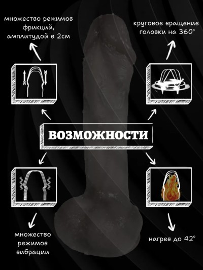 Реалистичный вибратор Kostya L 21,5 см, D 4,2 см - вибратор на присоске, использование на гладкой поверхности