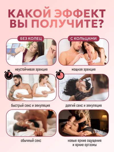 Набор колец для продления полового акта 5 штук - Набор колец для продления полового акта 5 штук