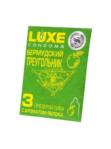 Презервативы конверт Бермудский треугольник 3 шт. с ароматом яблока
