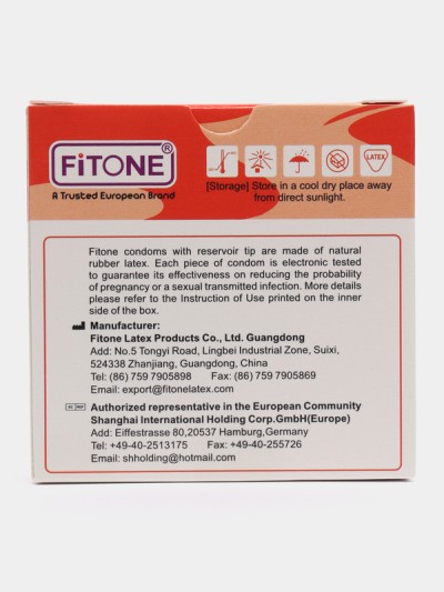 Презервативы Fitone, большие пупырышки, с клубникой, 3 шт - Защитные презервативы Fitone с текстурой из крупных пупырышек и вкусом клубники, упаковка 3 шт