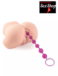 Анальная цепочка розовая