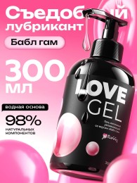 Лубрикант на водной основе LoveGel со вкусом "бабл гам", 300 мл