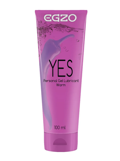 Смазка возбуждающая Egzo Yes — греющая, для женщин, с эффектом жидкого вибратора - Логотип Egzo Yes на фоне продукции секс-шопа Без Комплексов