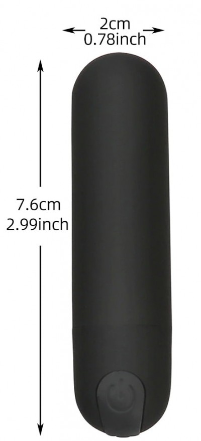 Перезаряжаемая вибропуля USB, D-2см L-7,6см - 