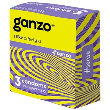 Презервативы GANZO SENSE, 3 шт.  - Презервативы GANZO SENSE, 3 шт. 