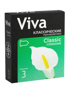 Классические презервативы Viva набор 3 шт