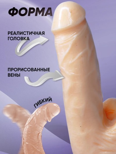 Реалистичный фаллоимитатор "Kavin" L 17 см, ø 4 см - Детальный вид прорисованной венозной сетки на фаллоимитаторе Kavin