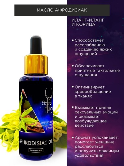 Масло-афродизиак для эротического массажа иланг-иланг, корица, пачули и ветивер, 50 мл. - Масло-афродизиак для эротического массажа иланг-иланг, корица, пачули и ветивер