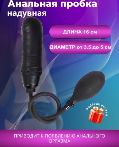 Анальный расширитель надувная пробка - Детальный вид анальной пробки с насосом