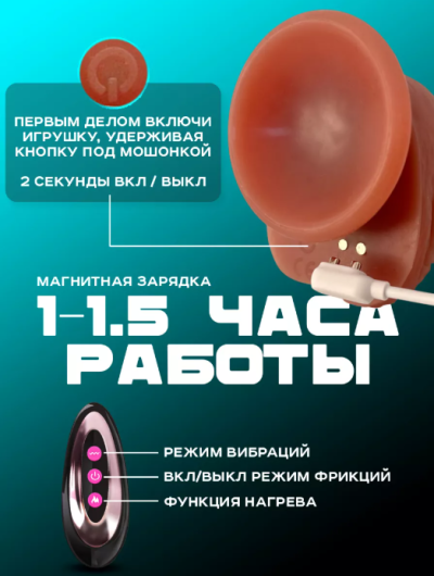 Теплый реалистичный вибратор «Идеальный партнер» 19 см  - Стильная коробка и анонимная упаковка от секс-шопа Без Комплексов.